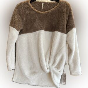 Two-Tone Fuzzy Sweater